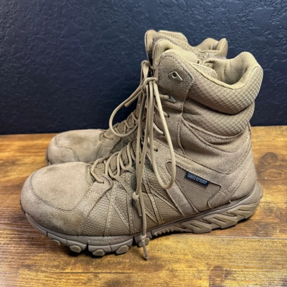 Reebok‎ Sublite Cushion RB4461 Coyote Suede Waterproof Tactical Boots Mens 11.5